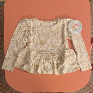 Little Sleepies Gold Floral Long Sleeve Top 18-24m
